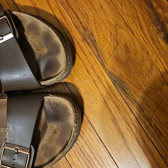 Birkenstock sandals womens size 10 men 8 brown leather still in great shape - Picture 2 of 7
